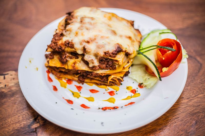 Baked Lasagna with ricotta and mozzarella