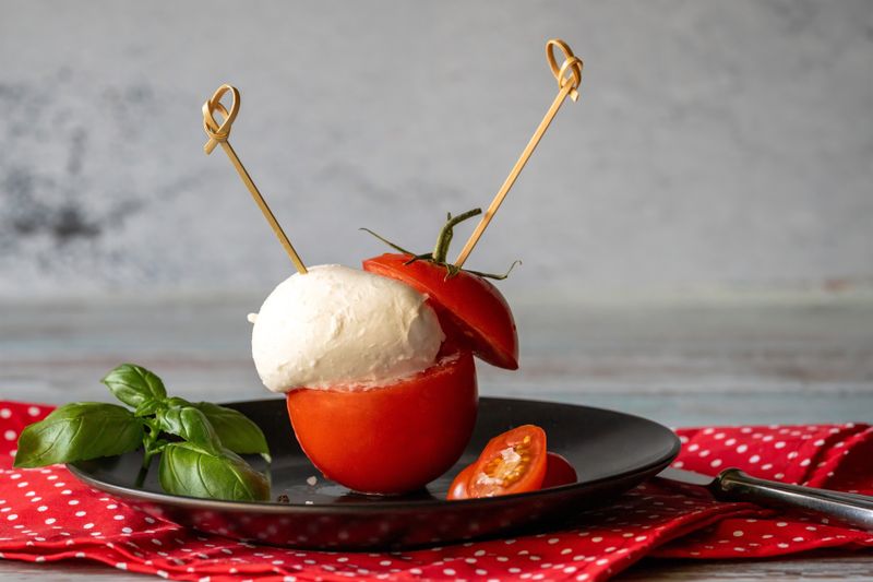 Fresh Caprese Salad with tomatoes and mozzarella